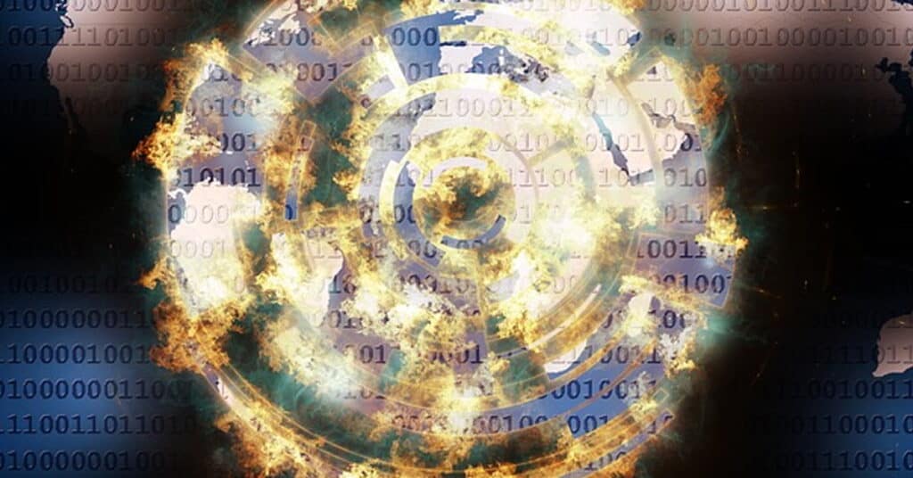 Binary code digital network cybersecurity abstract symbol cybersecurity concepts digital security technology illustration.